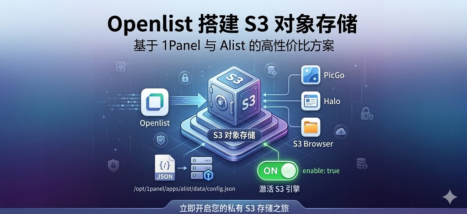 Openlist 搭建 S3 对象存储